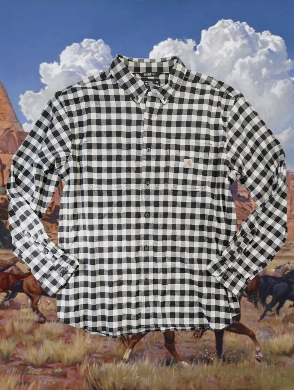 Carhartt Rugged Flex Flannel Shirt Men Size 2XL Plaid Relaxed Fit 104909 N04